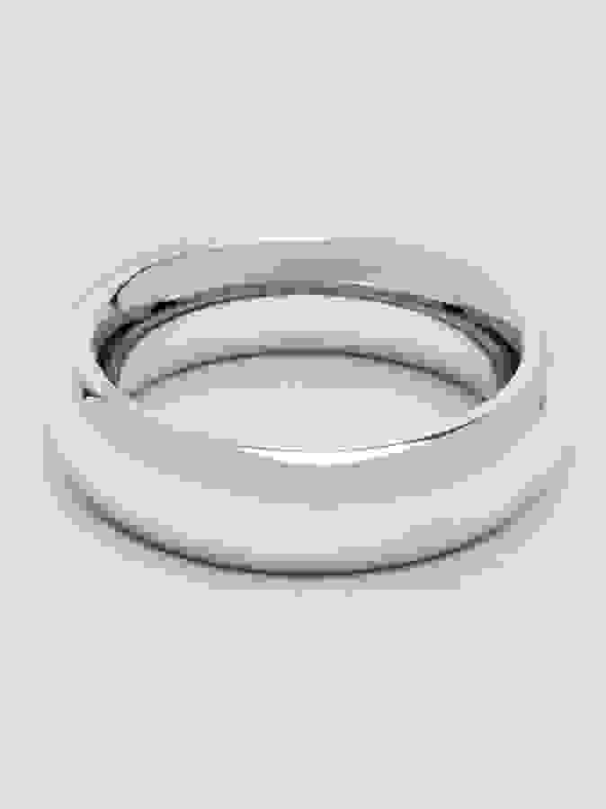 DOMINIX Deluxe 1.9 Inch Stainless Steel Donut Cock Ring, Silver, hi-res